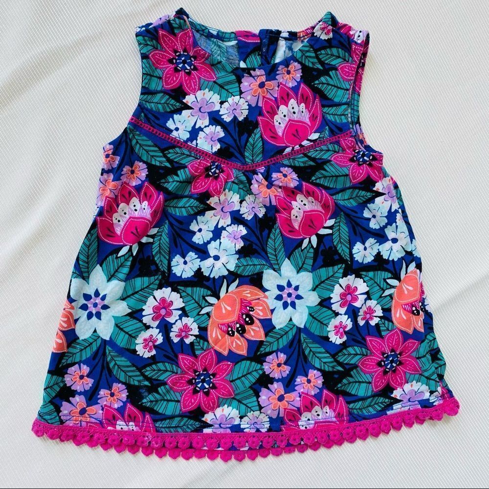 Gymboree Girls Toddler Top Floral Sleeveless Shirt